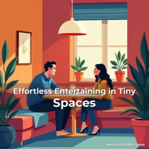 Artistic representation for Effortless Entertaining in Tiny Spaces