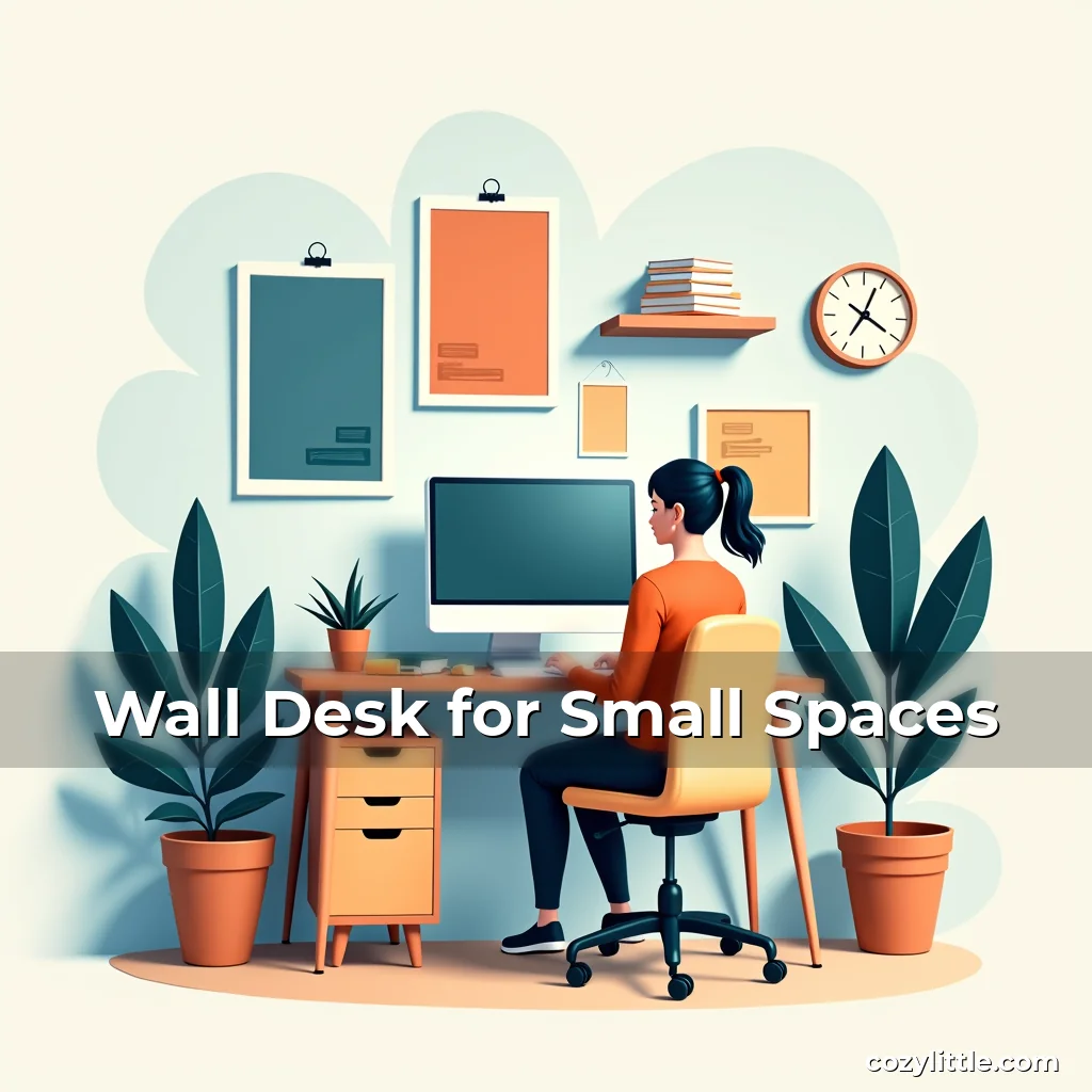 Artistic representation for Wall Desk for Small Spaces