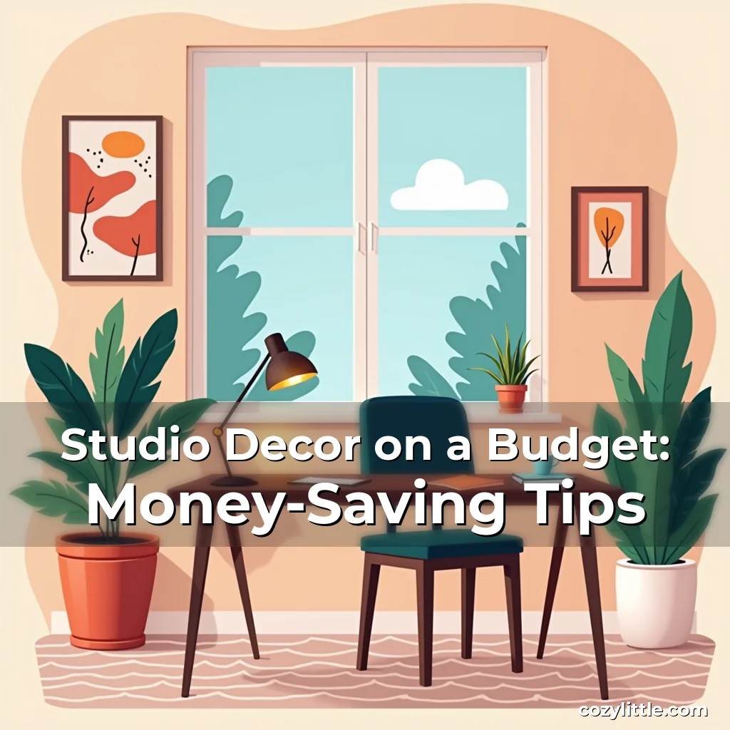 Artistic representation for Studio Decor on a Budget: Money-Saving Tips