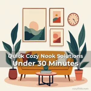 Artistic representation for Quick Cozy Nook Solutions Under 30 Minutes