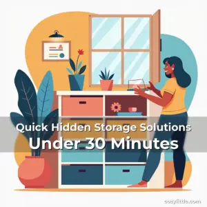 Artistic representation for Quick Hidden Storage Solutions Under 30 Minutes