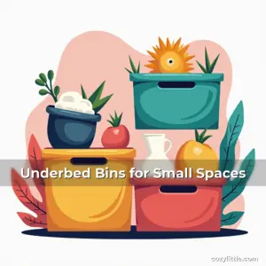 Artistic representation for Underbed Bins for Small Spaces