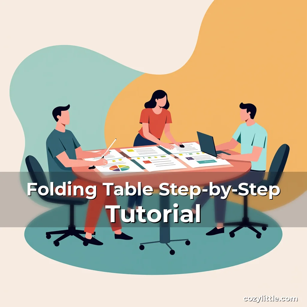Artistic representation for Folding Table Step-by-Step Tutorial