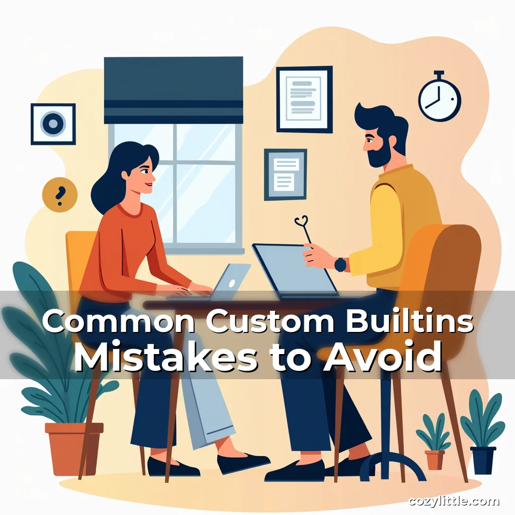 Artistic representation for Common Custom Builtins Mistakes to Avoid