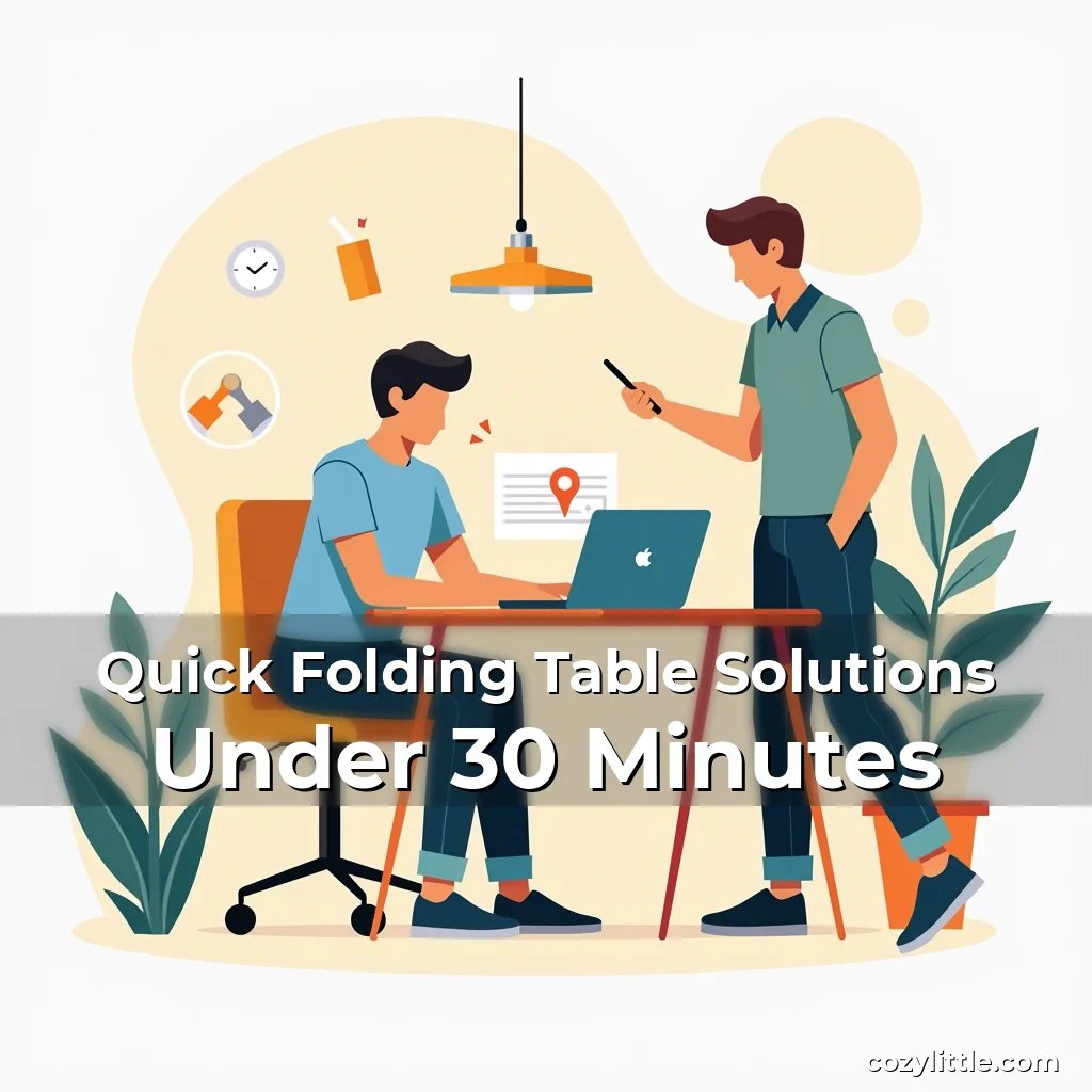 Artistic representation for Quick Folding Table Solutions Under 30 Minutes