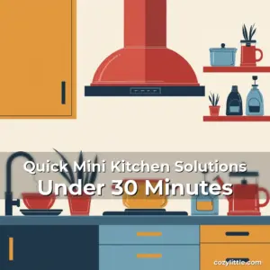 Artistic representation for Quick Mini Kitchen Solutions Under 30 Minutes