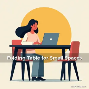 Artistic representation for Folding Table for Small Spaces